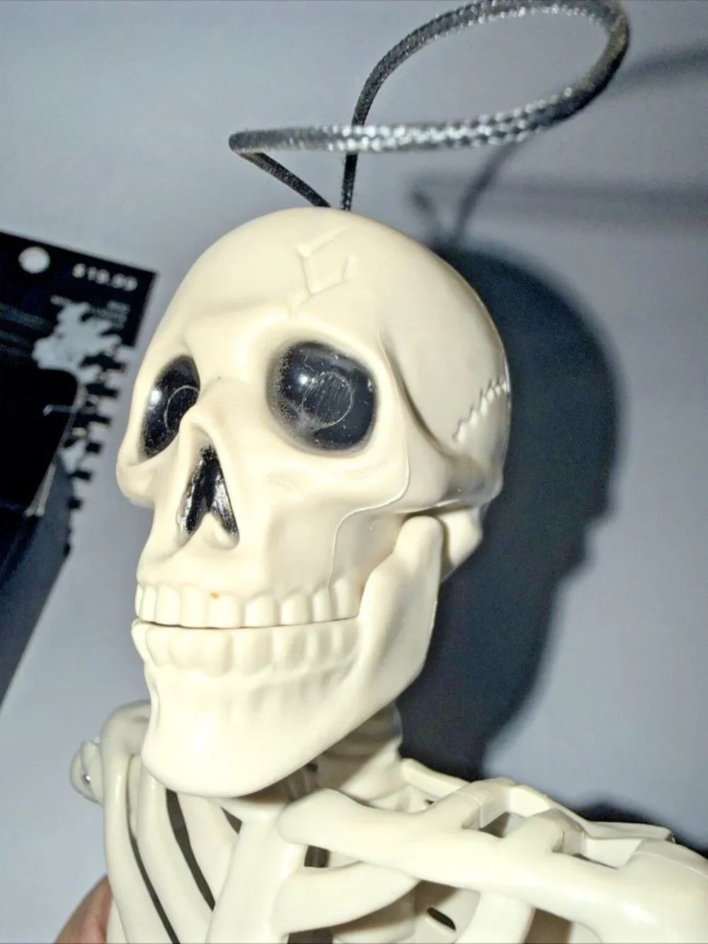 Lot of 2 Halloween Decor Hanging Skeleton & Ghosts Boo Mini LED String Lights